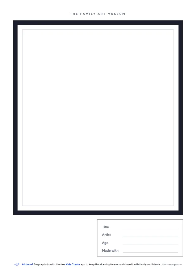 Preview of the Museum Gallery Frame printable